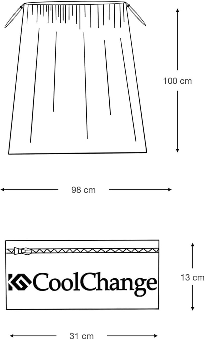 CoolChange Umkleide Poncho | Mantel zum Umziehen | Strandumkleidung Umhang | mit Öffnungen für die A