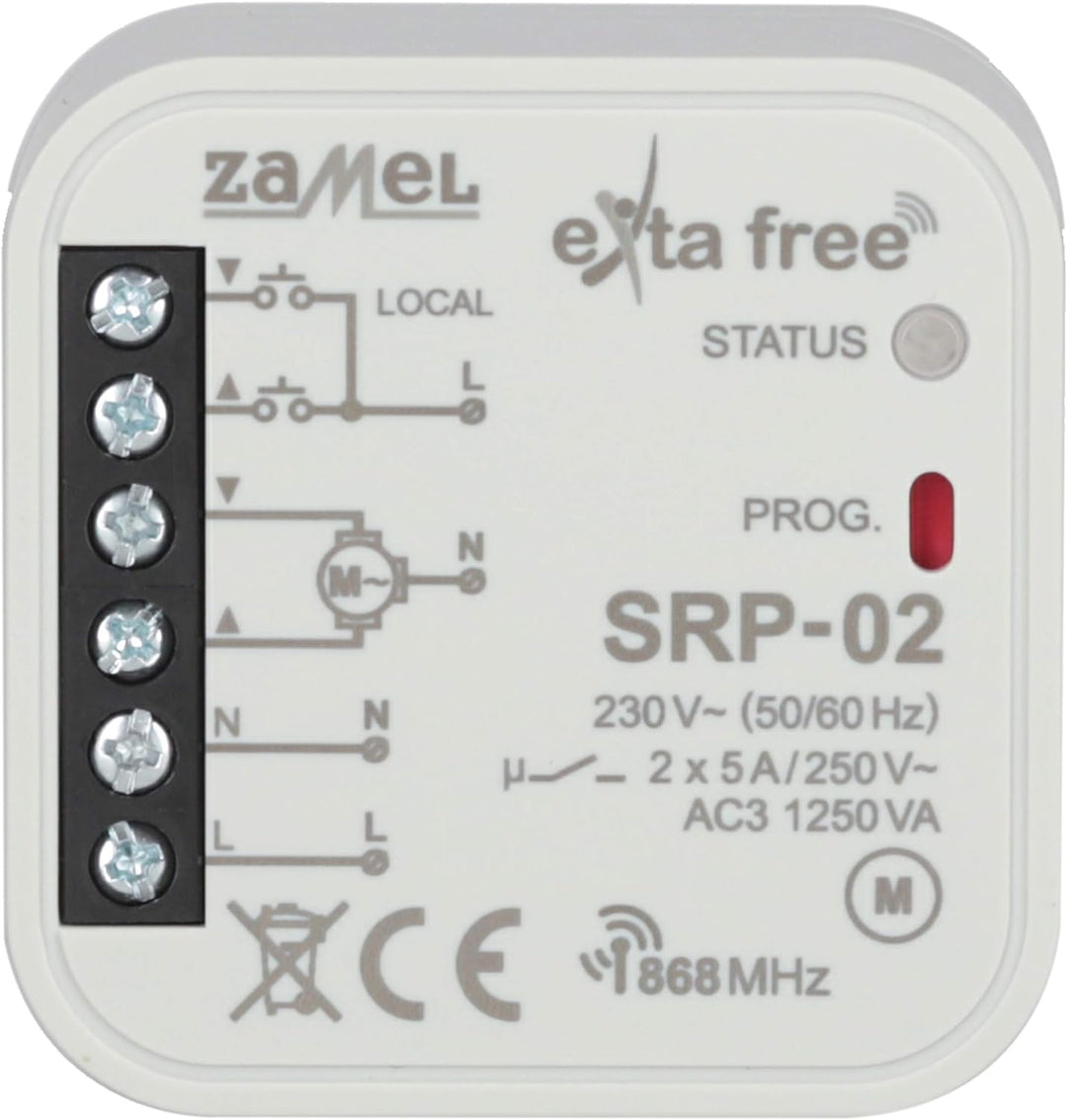 EXTA FREE SRP-02 Funk- Rollladen- Controller, 47,5x47,5x20 mm