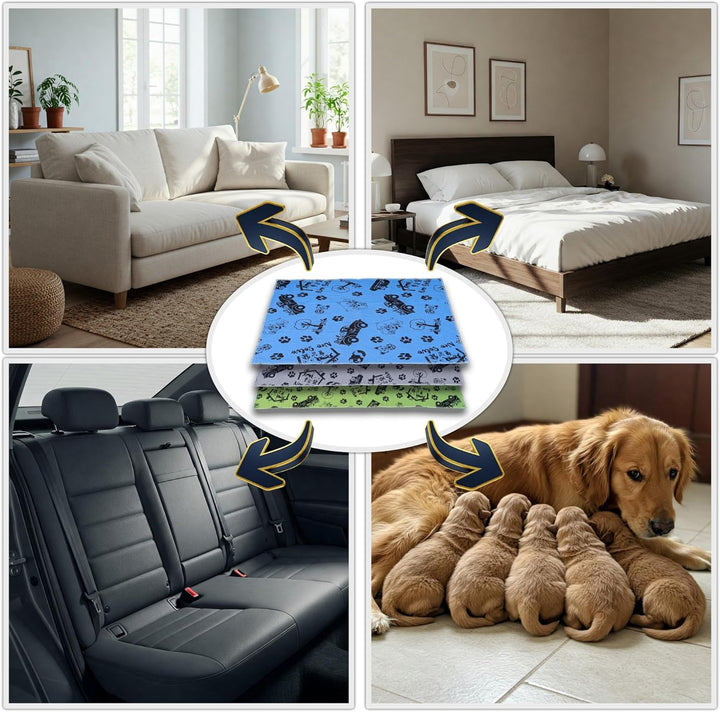 NEO SOLVO Wiederverwendbare Trainingsunterlagen, Waschbare, Saugfähige, wasserdichte und rutschfeste