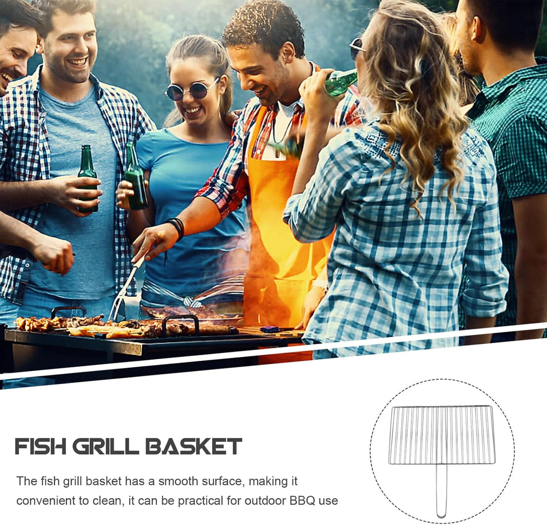 Toyvian Edelstahl Grillkorb Fischgrillkörbe Runder Grillrost Aus Edelstahl Für Gemüse Burgern Campin