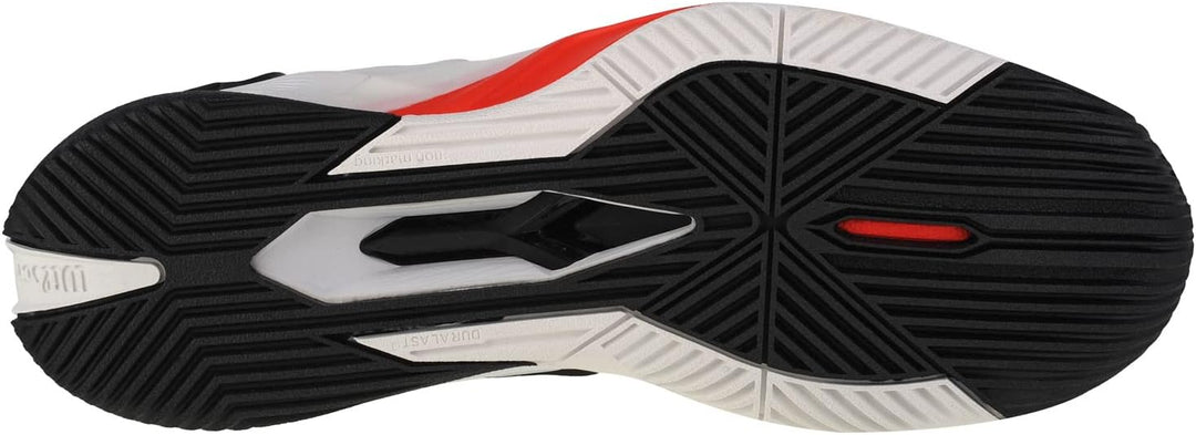 Wilson Herren Rush Pro 4.0 Tennisschuh 41 1/3 EU Black White Poppy Red, 41 1/3 EU Black White Poppy