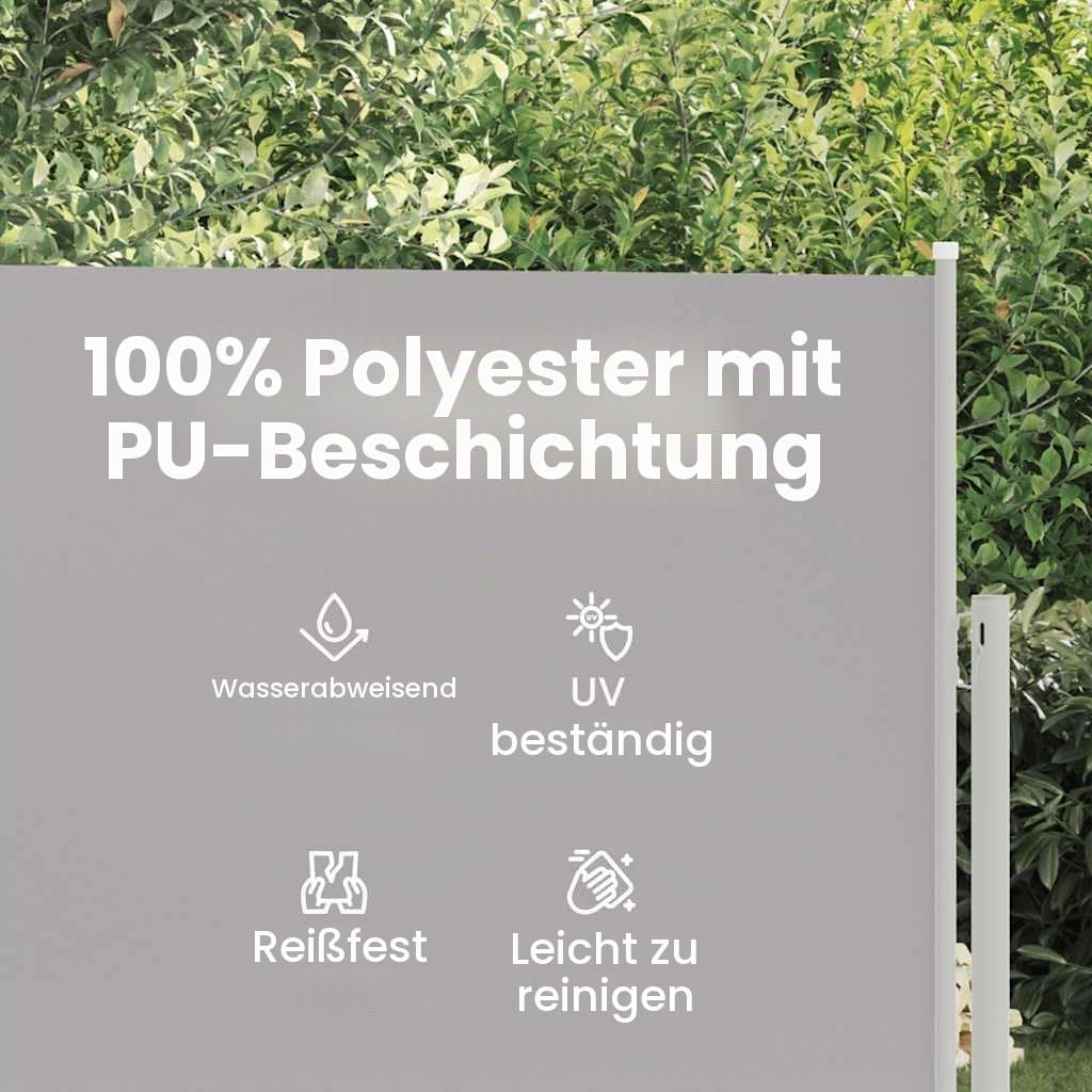 vidaXL Seitenmarkise Ausziehbar UV-beständig Sonnenschutz Sichtschutz Windschutz Seitenrollo Markise