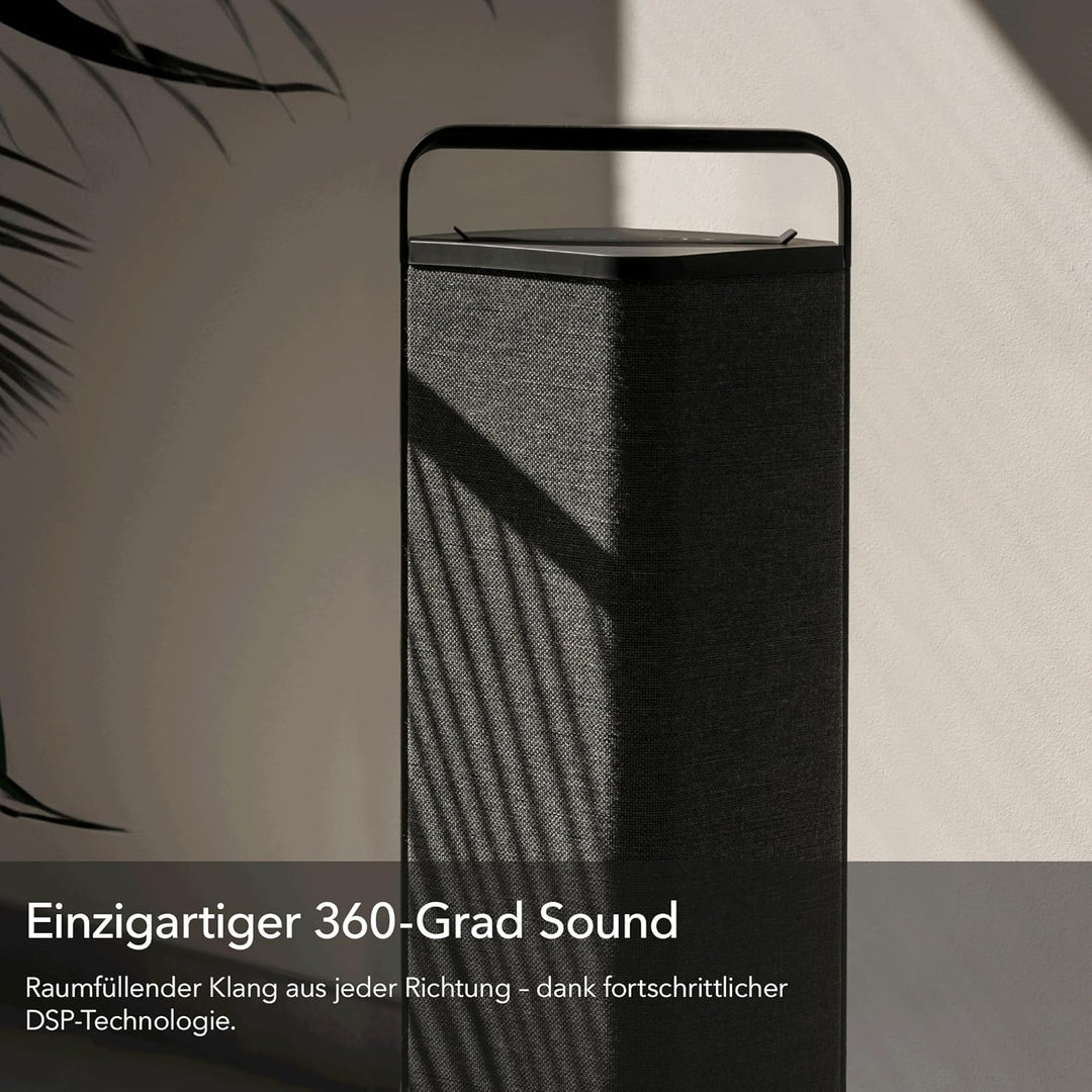 Escape P9 Outdoor Bluetooth Lautsprecher (IPX4 wetterfest, 100 Watt, 16h Akkulaufzeit, kabellos, tra