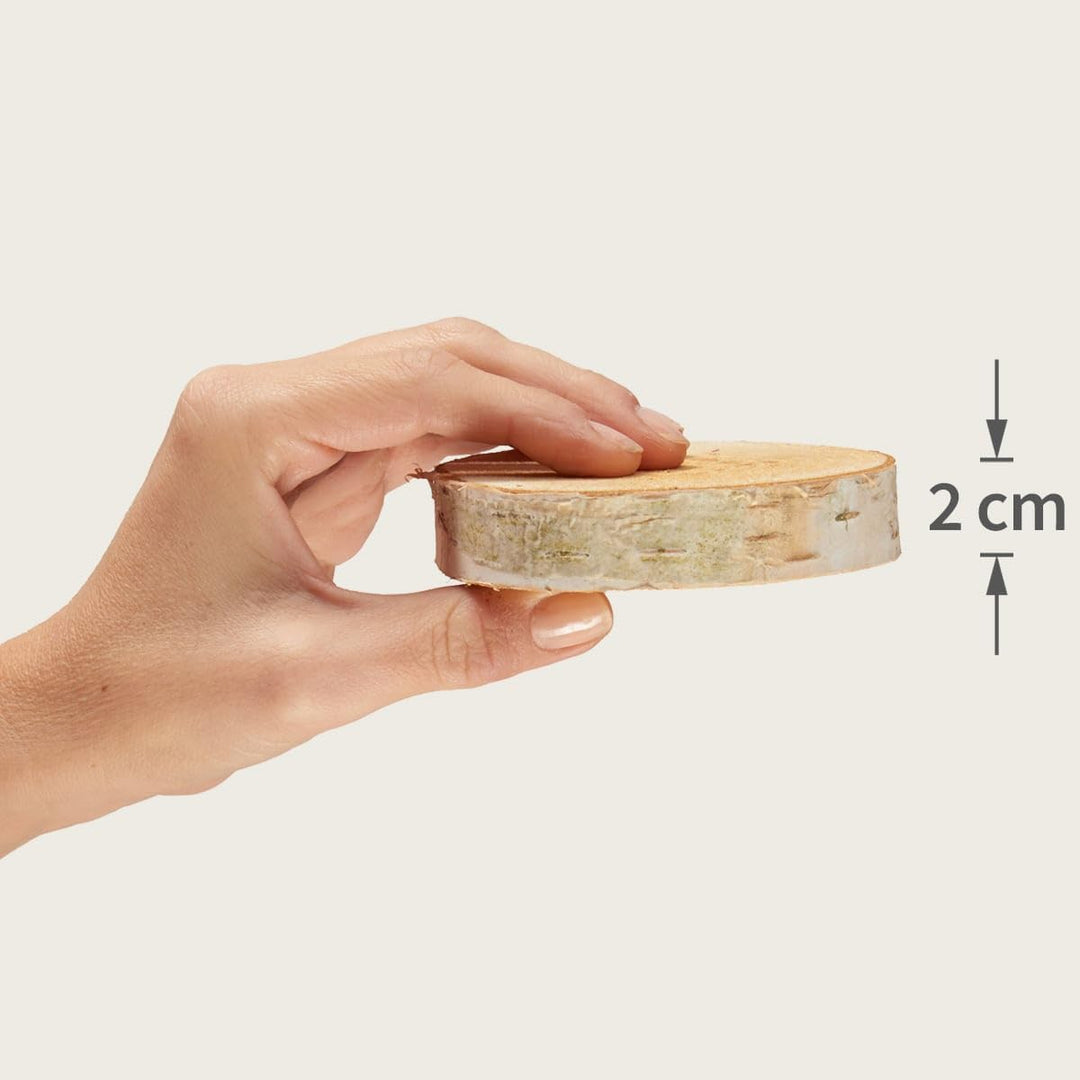 matches21 HOME & HOBBY Holzscheiben zum Basteln oder Dekorieren - 5 Stück naturbelassene Baum-scheib