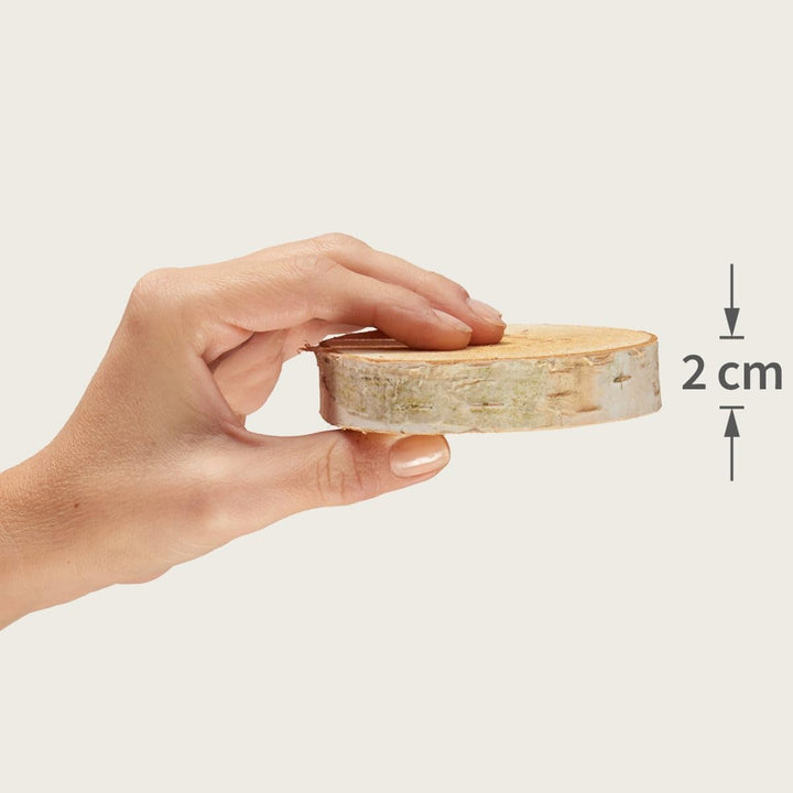 matches21 HOME & HOBBY Holzscheiben zum Basteln oder Dekorieren - 5 Stück naturbelassene Baum-scheib