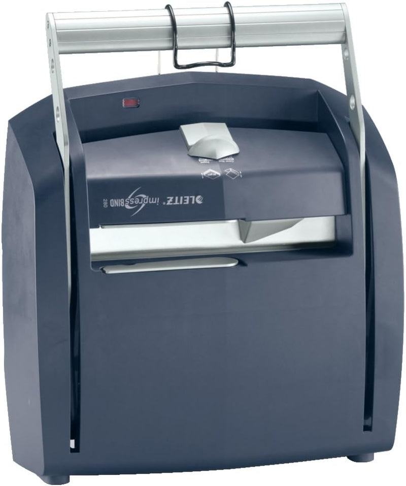 Leitz 73880000 Buchbindegerät impressBIND 280 für A4, blau/silber