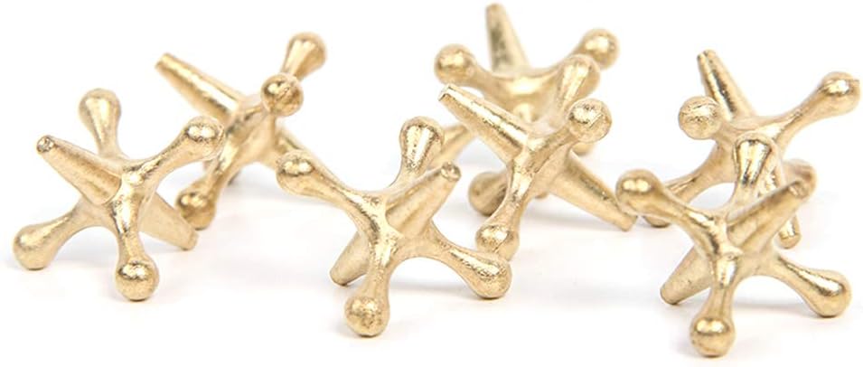 2 Sets Vintage-Metall-Jack-Ballspiele, Traditionelles Retro-Metall-Ballspielset, Klassisches Jack-Sp