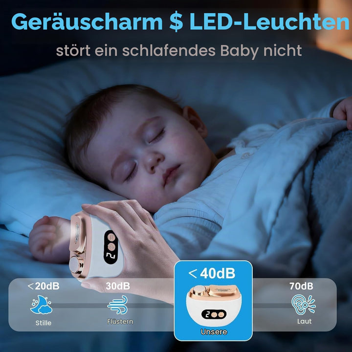 Elektrischer Nagelknipser, Elektrische Nagelfeile 3-in-1, 3 Gesch-Ultraleise, Multi-Functional Nagel