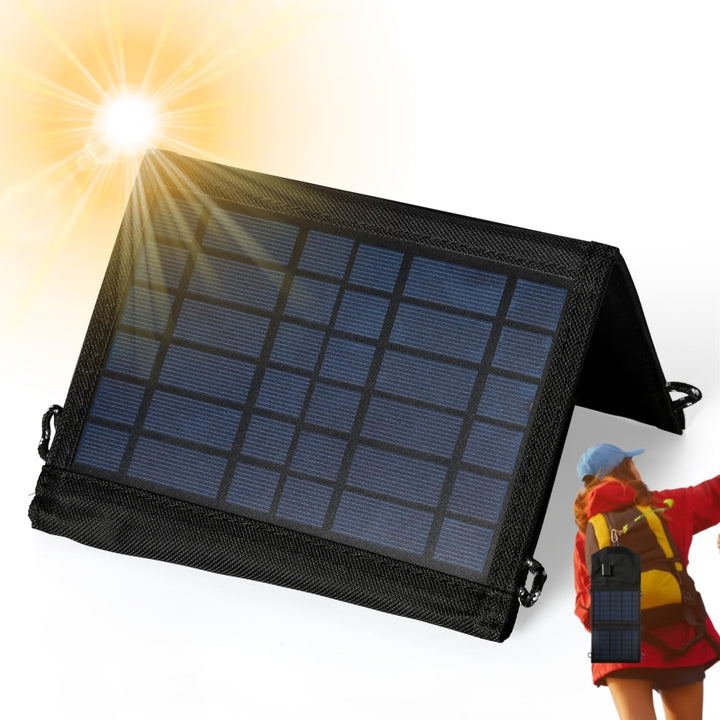 Jadeshay Solar Ladegerät USB, 15W Solar Ladegerät Faltbares Solarpanel Tragbares Solar Panel Handy L