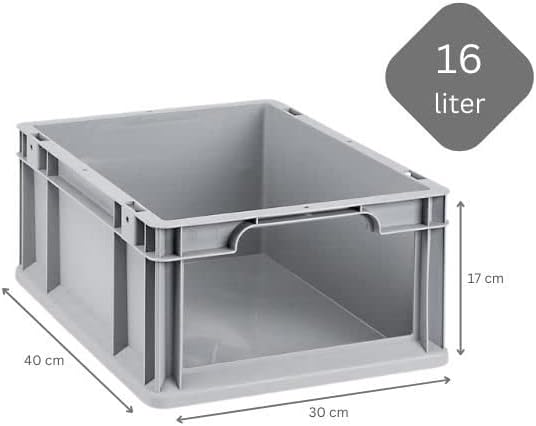 SparSet 5x Eurobox NextGen Store | HxBxT 17x30x40cm | 16 Liter | Front offen | Eurobehälter, Transpo