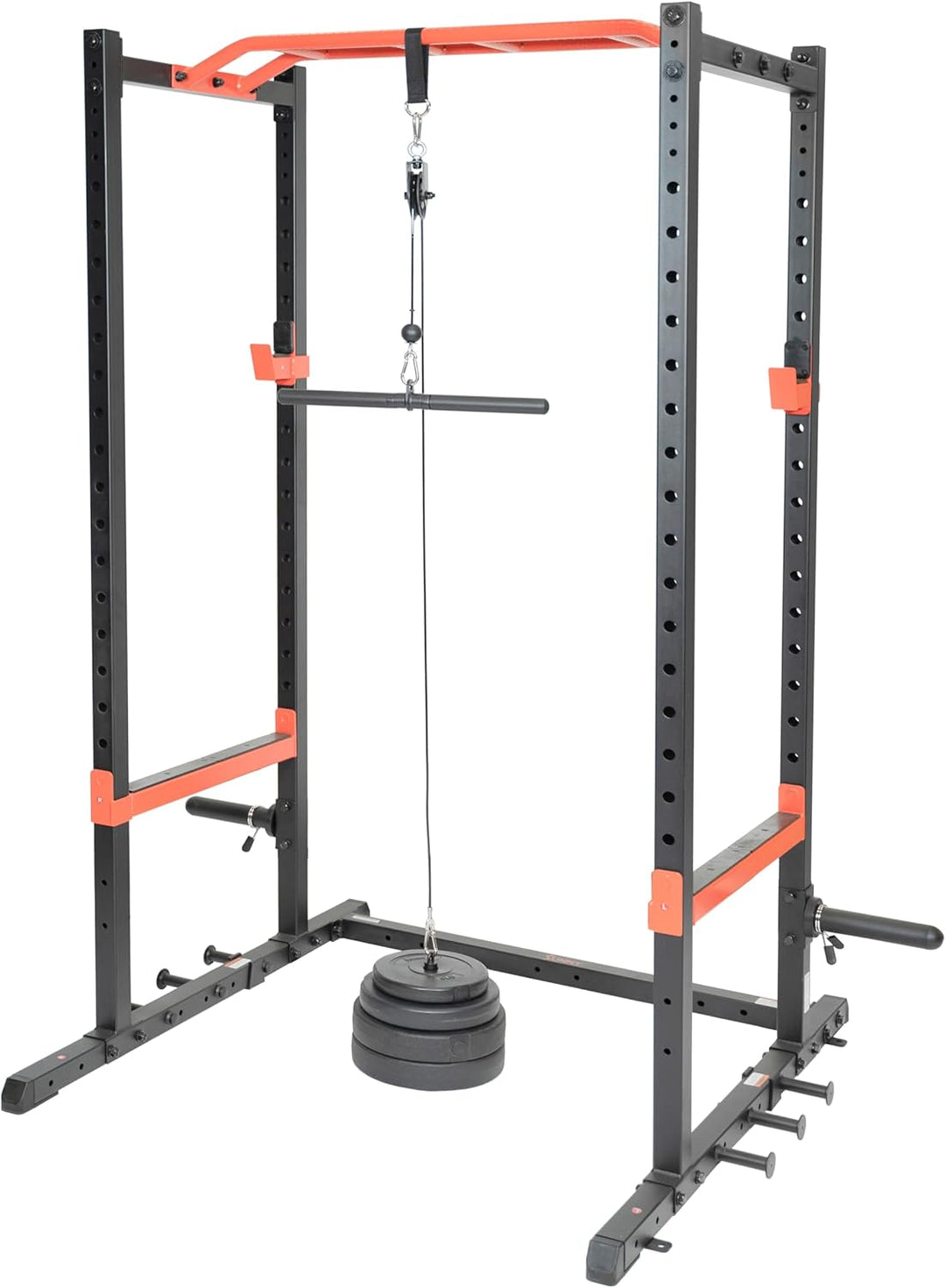 Sunny Health & Fitness Power Rack und Cage Add-on Befestigung Zubehör: Barhalter, Dip-Bars, J-Haken,