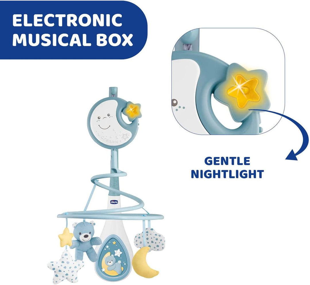 Chicco Next2Dreams Babybett Mobile mit Licht und Musik - 3 in 1 Baby Mobile Kompatibel mit Next2Me B