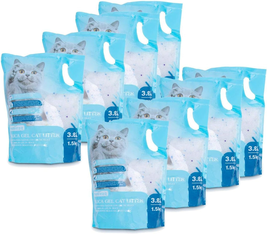 Nobleza - 30.4L Arena para Gatos de sílice Camada para gatitos de Gel de Diamante Absorbente， Cómodo
