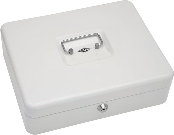 WEDO 145400X Geldkassette aus pulverbeschichtetem Stahl, versenkbarer Griff, 5-Fächer-Münzeinsatz, S