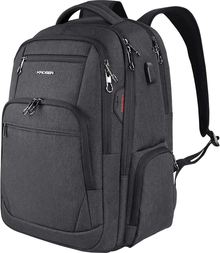 KROSER Laptop Rucksack 17,3'' Business Rucksack Schulrucksack Grosser Wasserdicht Taschen Reise Back