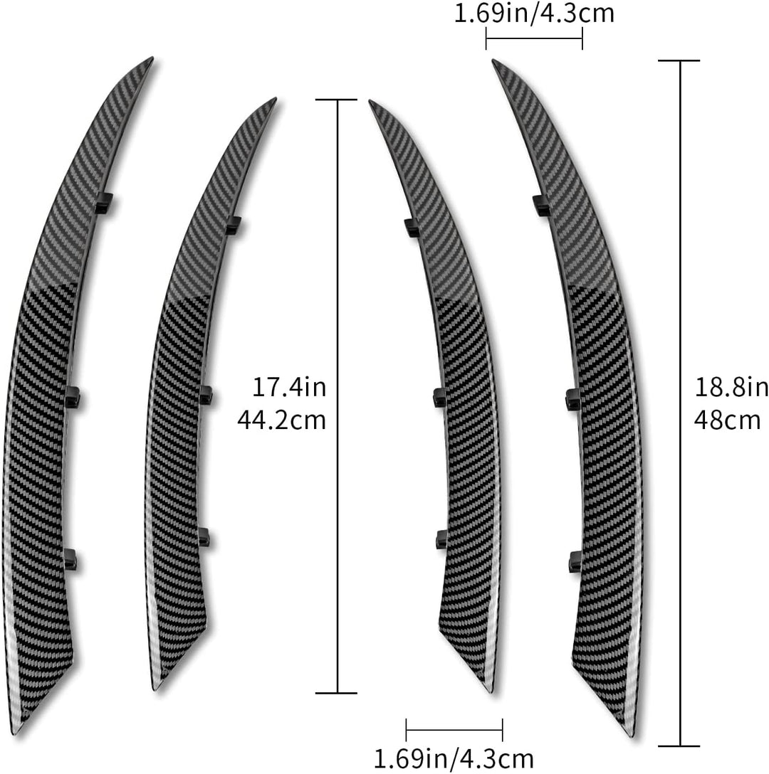 KUNGKIC Frontstossstange Kühlergrille Lip Splitter Spoiler Compatible with Mercedes Benz C Klasse W2