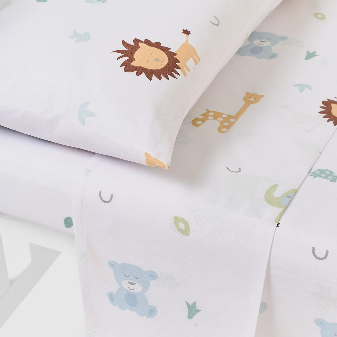 TRAMAS+ Kinderbettwäsche 60x120 cm aus 100% Baumwolle Superweiche & Farbenfrohe | Babybettwäsche - (