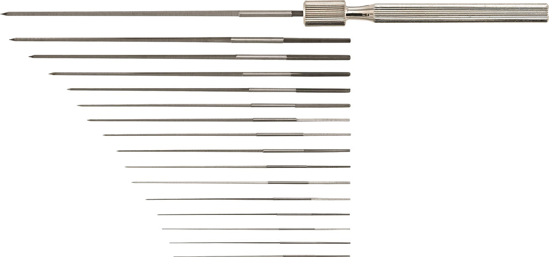 STAHLWILLE 11085 Düsenreibahlen l 16 St. + Halter im Etui l Reinigung von Vergaserdüsen (Motorrad/Ro
