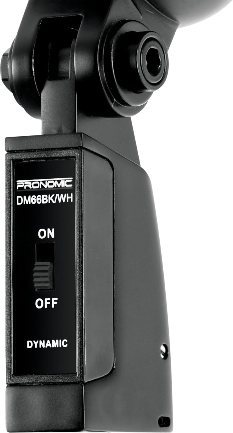 Pronomic DM-66BK/RD Mikrofon Dynamisches Vintage Gesangsmikrofon Retro Vocal Mikrofon (Frequenzgang: