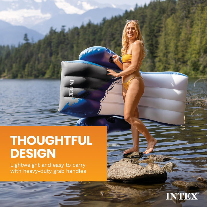 Intex Floating Recliner Lounge - Aufblasbarer Badelounge, mehrfarbig, 180 x 135