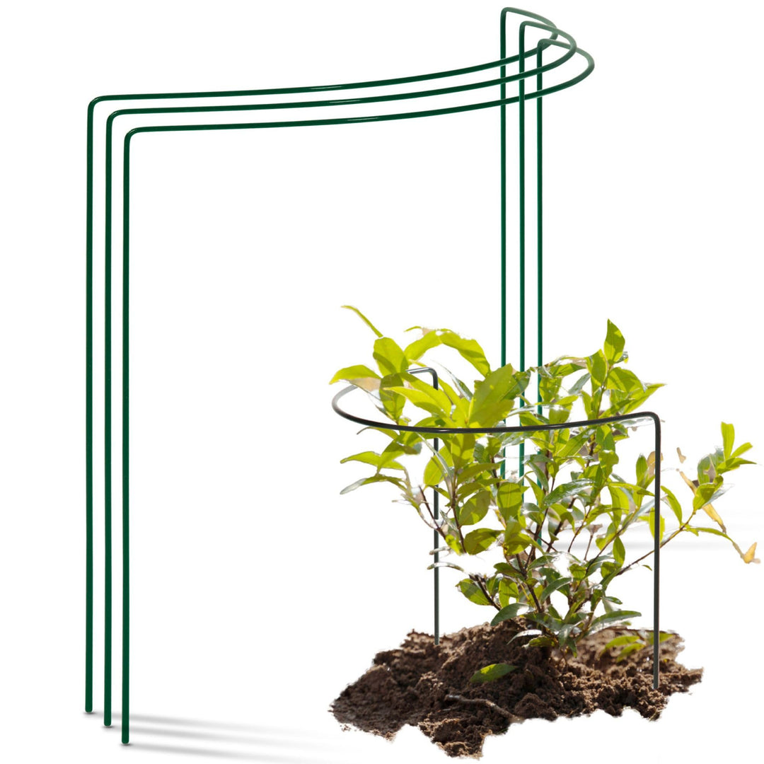 Novatool 3 Strauchstütze halbrund 40 cm Ø50 cm hoch grün Staudenhalter Blumenhalter Rankengewächs Pf