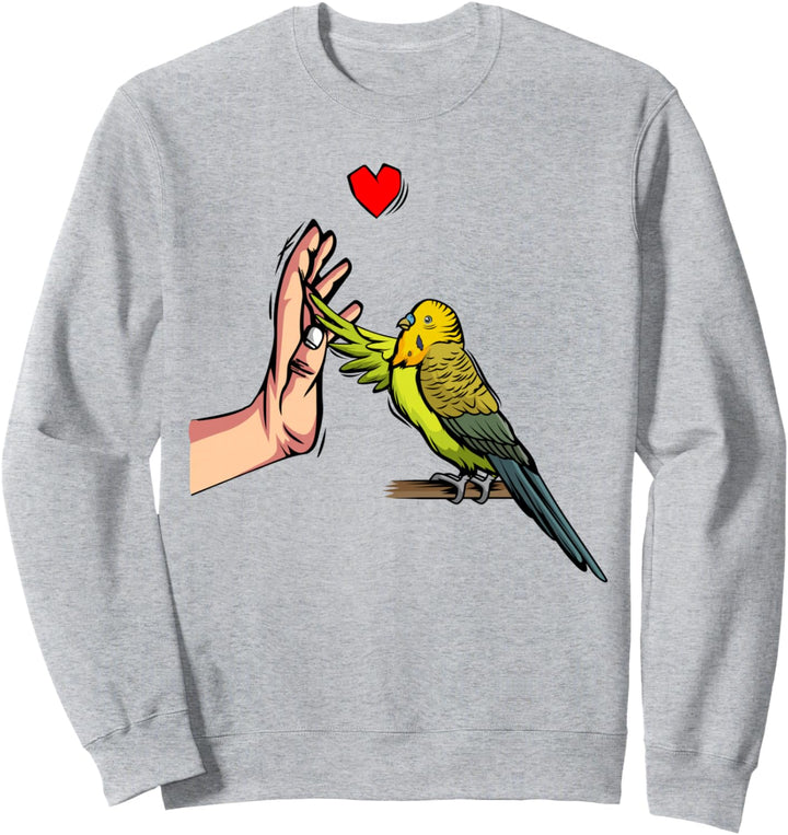 Wellensittich Liebe Sittich Herz Vogel Geschenk Sweatshirt