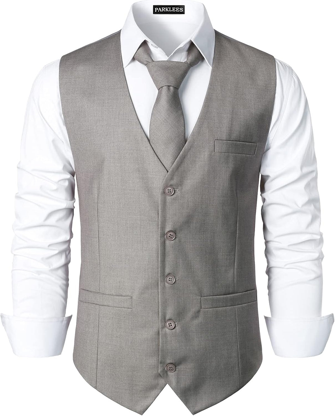 PARKLEES Herren Hipster Urban Design Business Formale Weste Slim Fit Anzug Smoking Kleid Weste XXL h