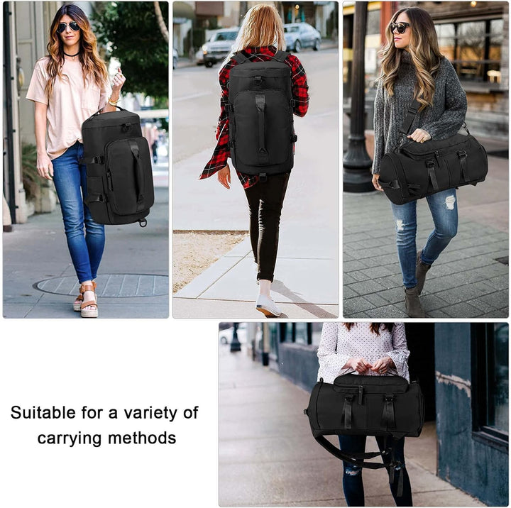 HAWEE Unisex Sporttasche mit Rucksackfunktion Reisetasche mit Schuhfach Gross Reiserucksack Wasserdi