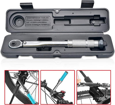 Riloer 1/4 '' AdjDEtable Torque Wrench Drive Spanner 5-25NM für die Reparatur von Fahrradmotorrädern