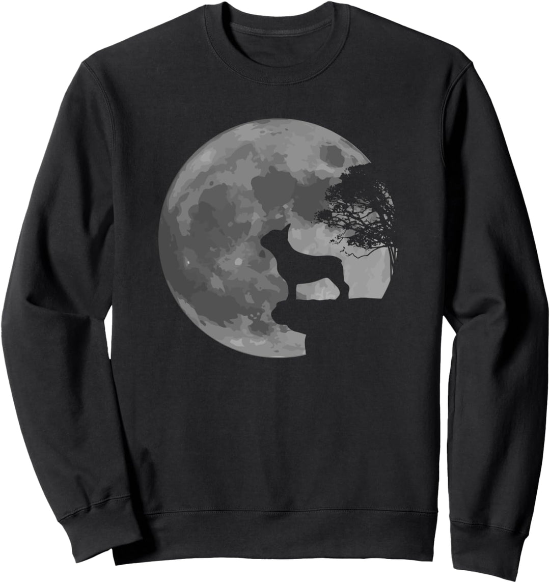 French Bulldog Hund Vollmond Frenchie Mom Dad Sweatshirt