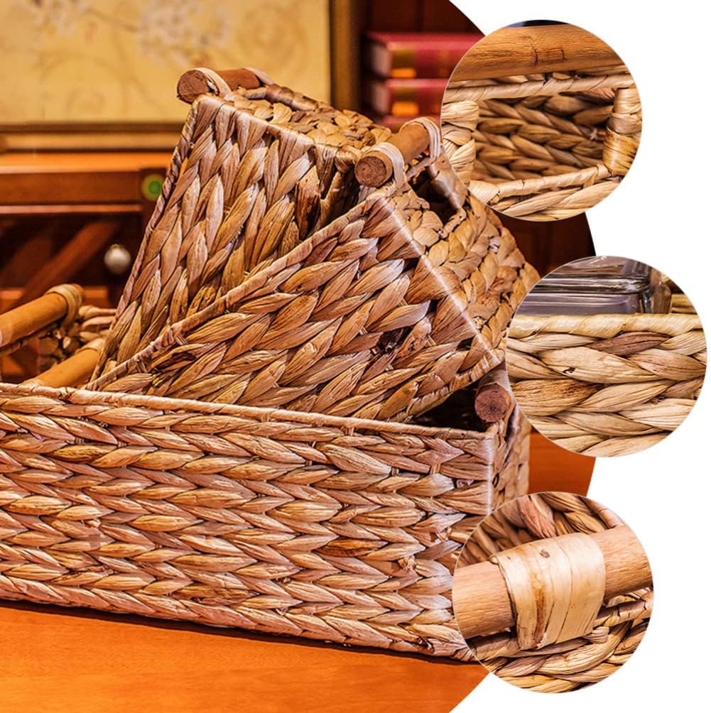 DOITOOL Aufbewahrungskorb Aus Rattan Seagras Aufbewahrungsbox Körbe Aufbewahrung Stroh Badkorb Allzw