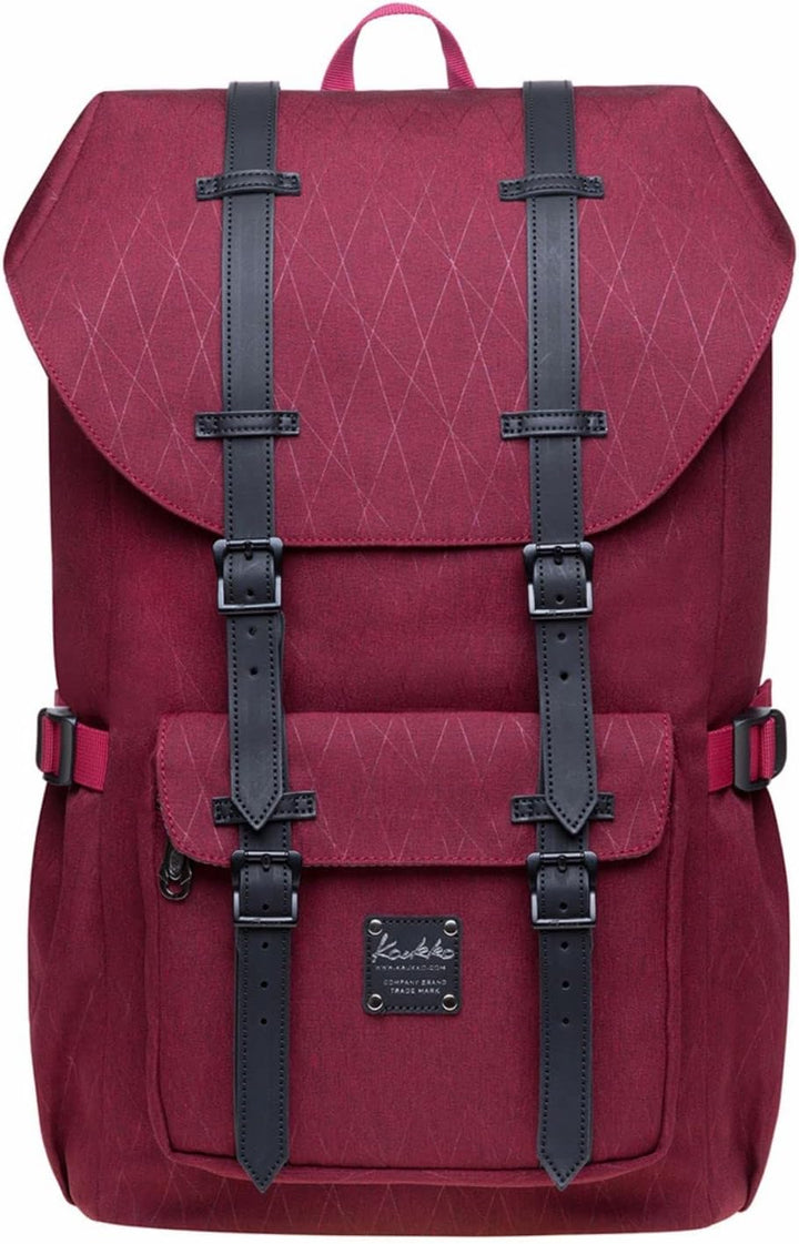 KAUKKO Rucksack Damen Herren Daypack mit Laptopfach für 14 Zoll Notebook für Freizeit Job Uni Reisen
