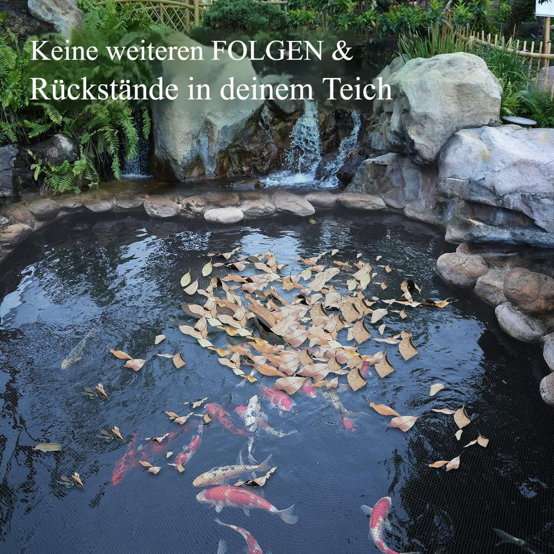 Teichnetz Feinmaschig Garden 15x15m Teichnetz Vogelschutznetz schwarz,robust, witterungs- & UV bestä