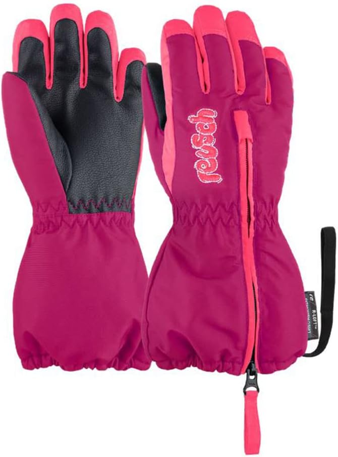 Reusch Baby-Mädchen Tom extra Warmer, winddichter und atmungsaktiver Skihandschuh IV 3329 fuchs purp