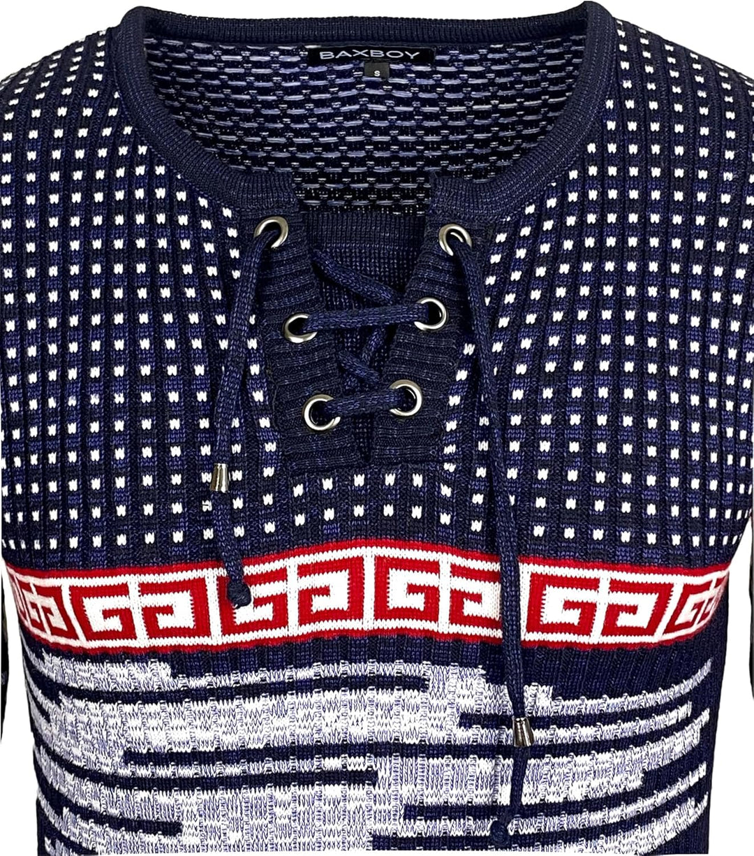 Baxboy Herren Strick-Pullover Rundhals | Männer Winter-Pullover |stylischer Herren Strick-Pulli | Wa