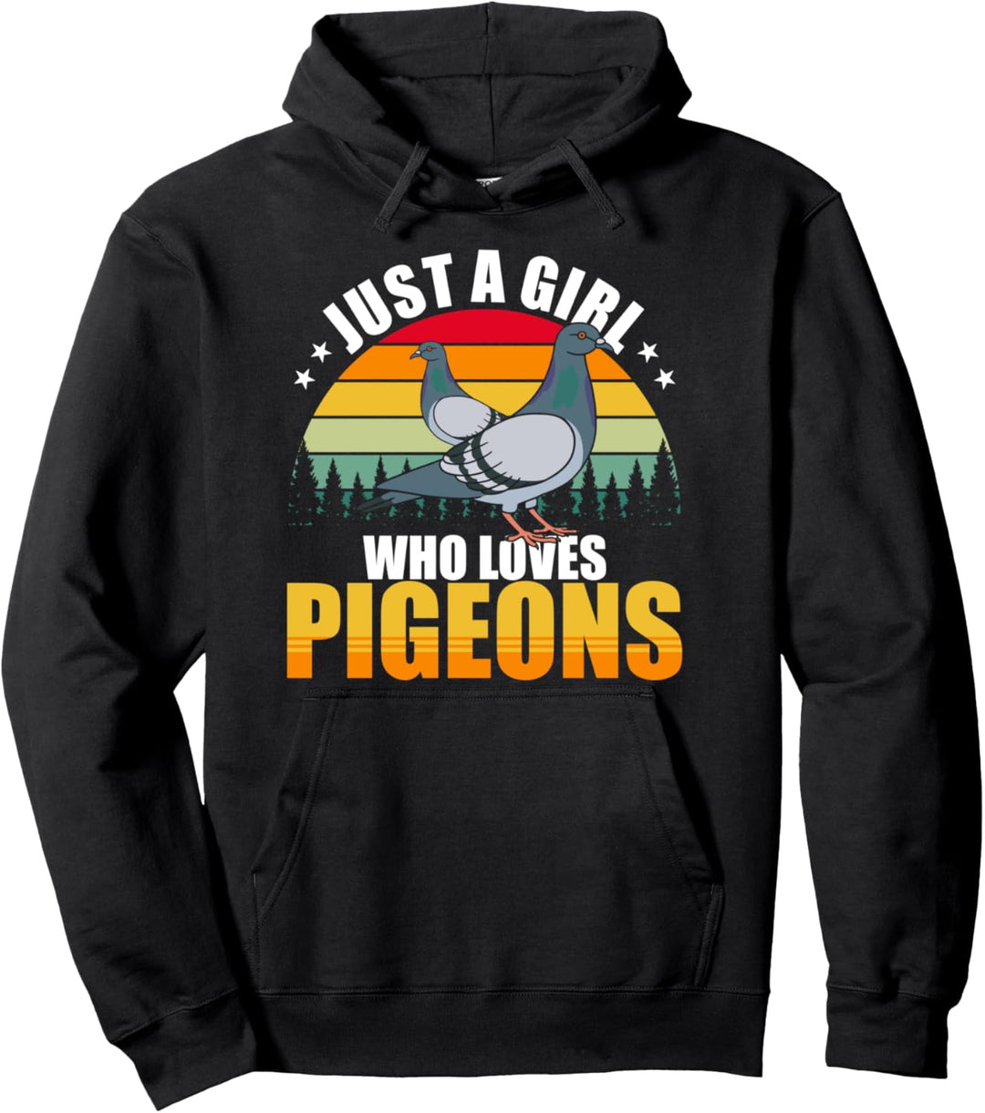 Nur ein Mädchen, das Tauben liebt süsse Taube Pullover Hoodie