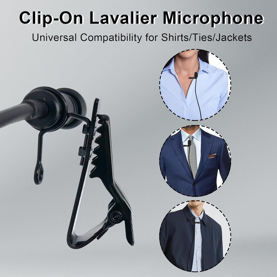 Lavalier-Ansteckmikrofon, omnidirektionales Kondensatormikrofon für Sennheiser Wireless Transmitter