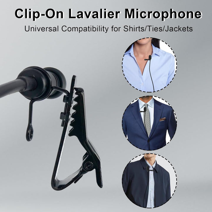 Lavalier-Ansteckmikrofon, omnidirektionales Kondensatormikrofon für Sennheiser Wireless Transmitter