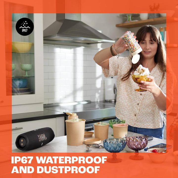 JBL Charge 5 Wifi – Kabelloser Lautsprecher mit Bluetooth und Wifi – Wasser- und staubdicht – Integr