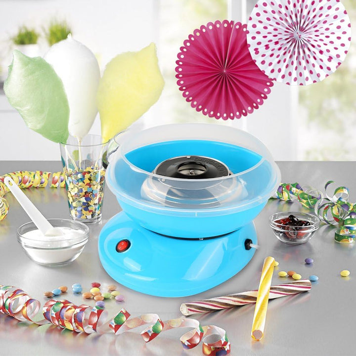 Zuckerwattemaschine für Zuhause mit Zuckerwatte-Stäbchen und Mess-Löffel, Zuckerwatte Zucker Set für