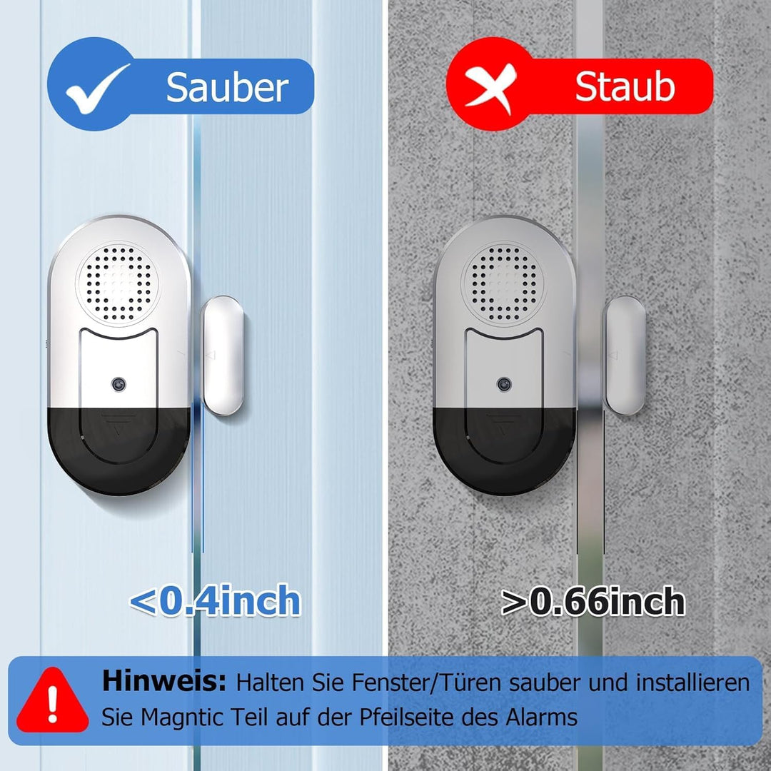 Daytech Fensteralarm Türalarm Alarmanlage Wohnmobil Tür Fenster Alarm Sensor Gartenhaus 120 dB Signa