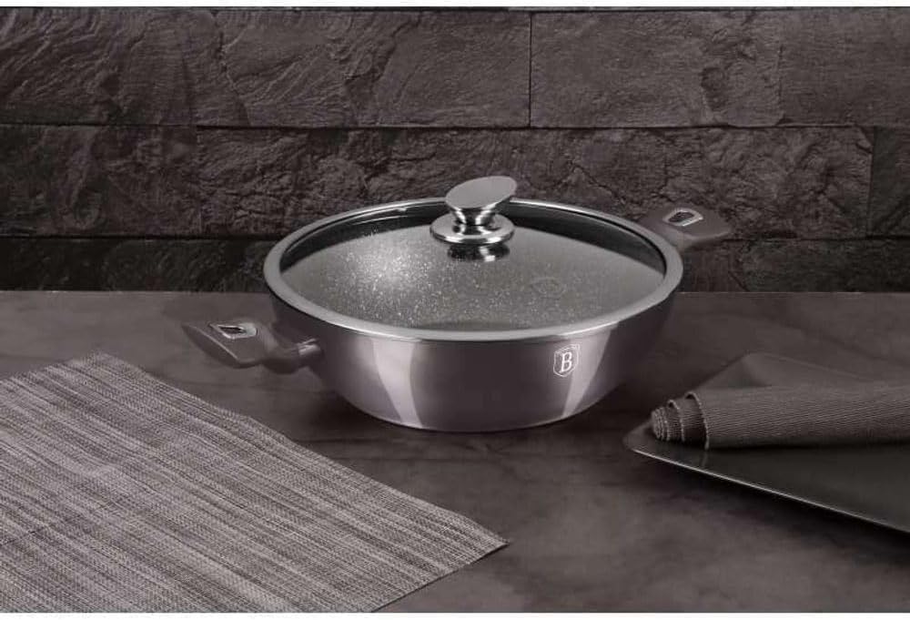 Berlinger Haus - BH/7111 - Wok mit Deckung, 30 cm, Metallic Line Carbon Pro Edition