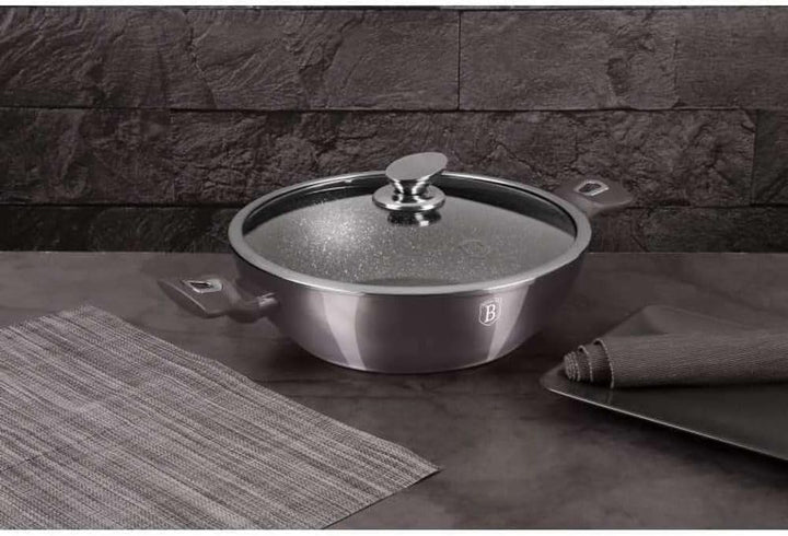 Berlinger Haus - BH/7111 - Wok mit Deckung, 30 cm, Metallic Line Carbon Pro Edition