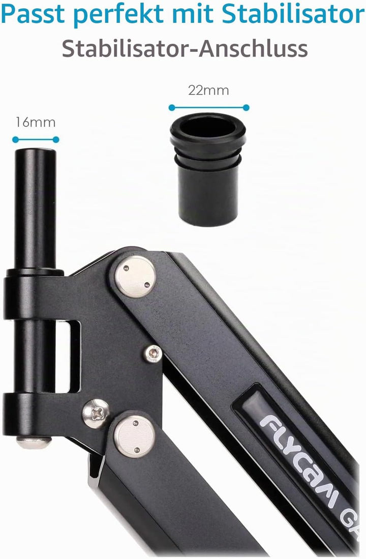 FLYCAM GLXY-AV Galaxy Doppelarm und Weste, mit Steadycam, für Hand-Stabilisator für Videokamera, Cam