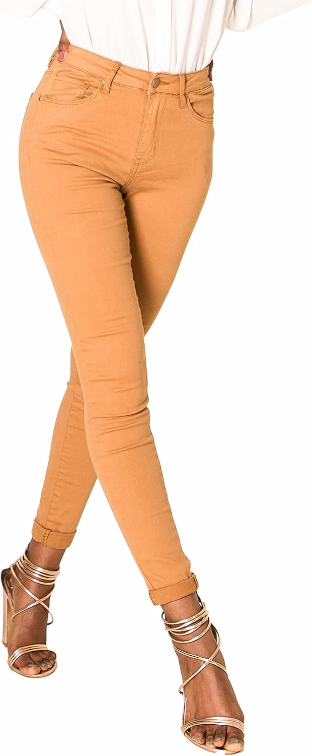 Nina Carter P109 Damen Skinny Fit Jeans High Waist Slim Hose Figurbetonte Stretch Jeanshose S Slim S