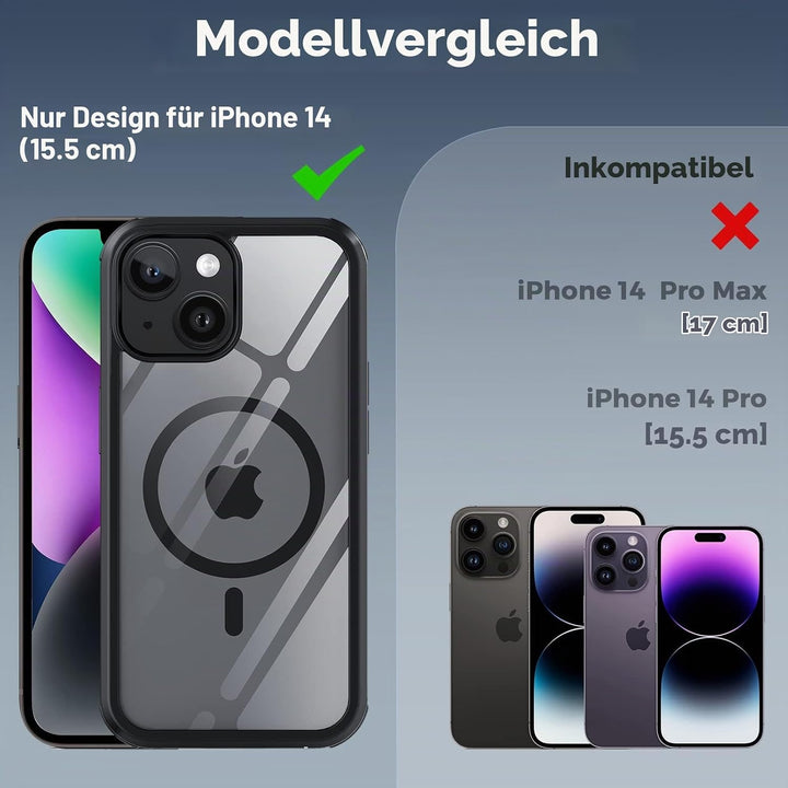 Holidi iPhone 14 Hülle für Magsafe, 360 Grad Hülle iPhone 14, Schutzhülle Handyhülle mit Eingebautem