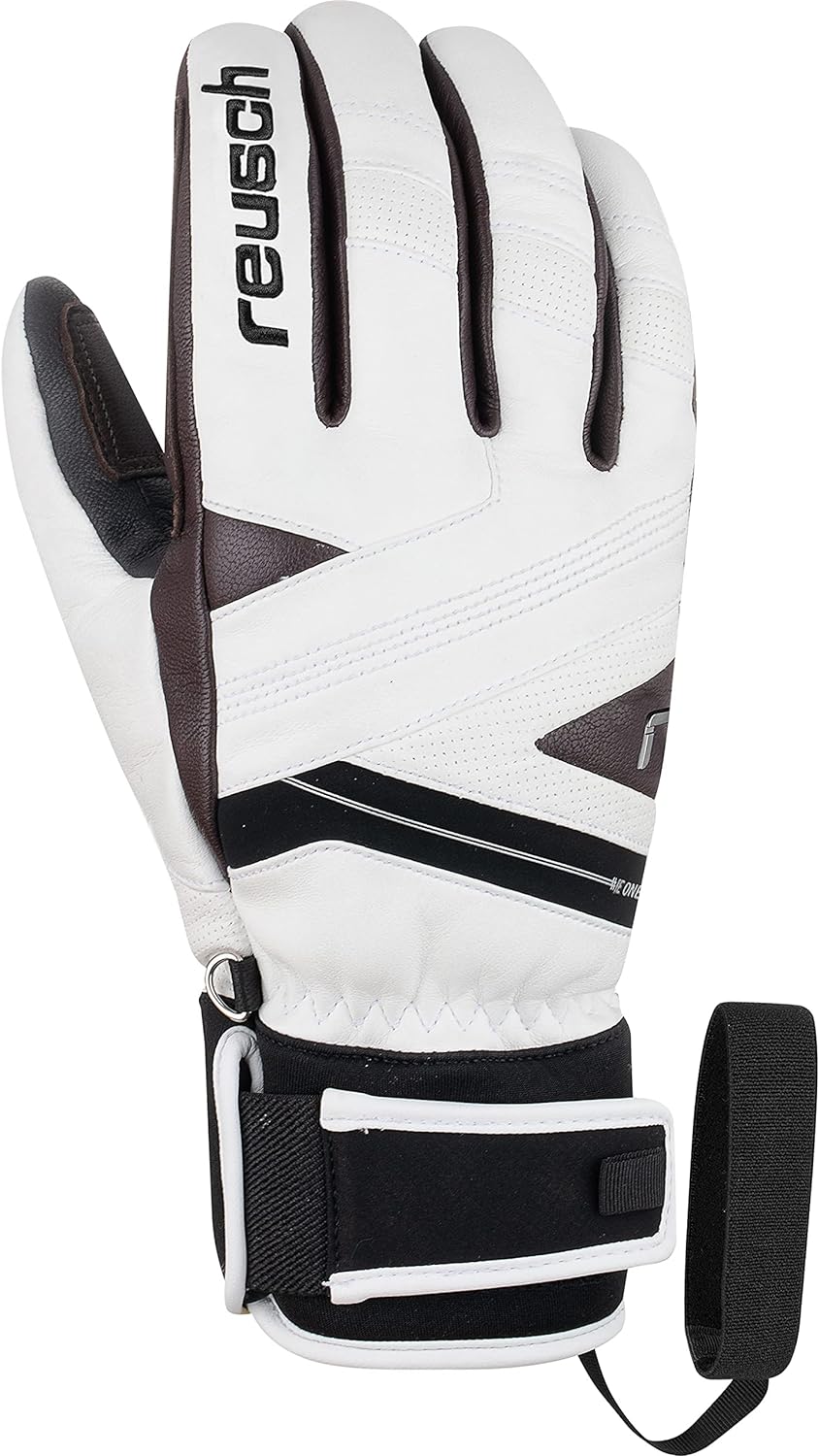 Reusch Herren Henrik Kristoffersen extra Warmer, winddichter und atmungsaktiver Skihandschuh 9.5 Wei