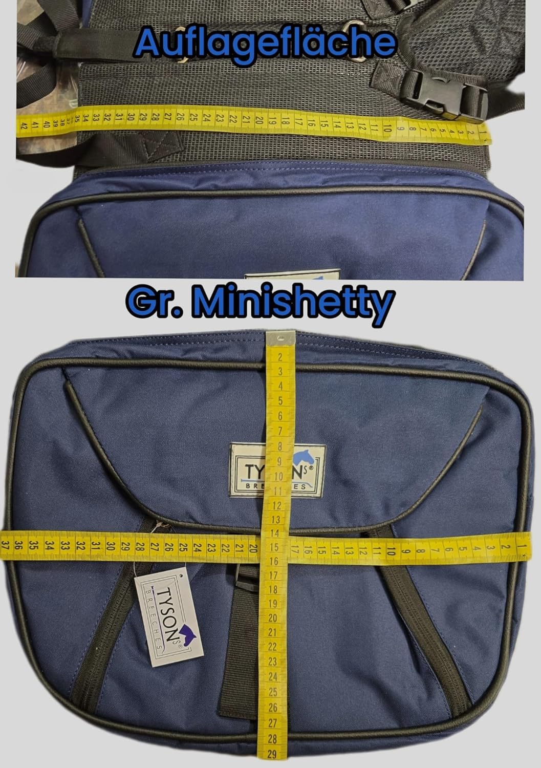 Tysons Breeches Rucksack Blau Trekking Satteltasche Wanderrucksack Packtaschen Minishetty Mini Shett