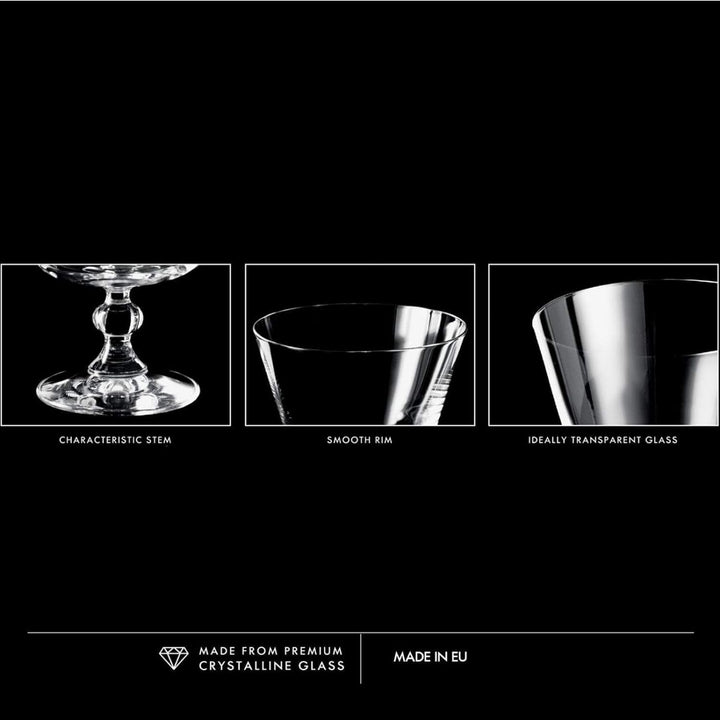 Krosno Eisbecher Eisschale Eisgläser Eiskaffe | Fruchtgeleeschale | Set von 6 | 380 ML | Krista Koll