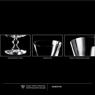 Krosno Eisbecher Eisschale Eisgläser Eiskaffe | Fruchtgeleeschale | Set von 6 | 380 ML | Krista Koll